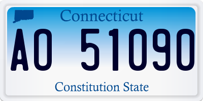 CT license plate AO51090