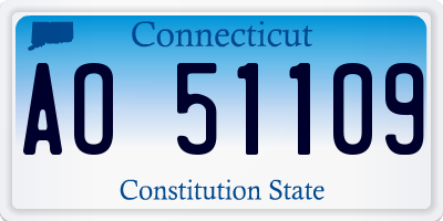 CT license plate AO51109
