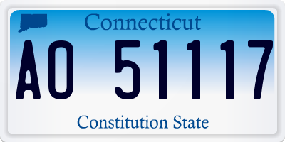 CT license plate AO51117