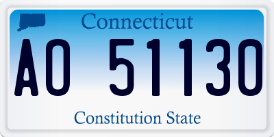 CT license plate AO51130
