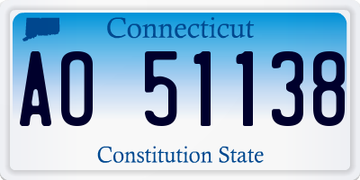 CT license plate AO51138