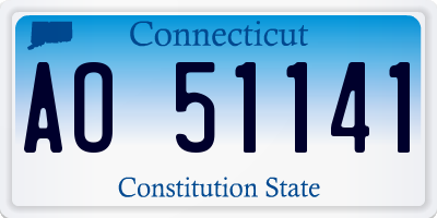 CT license plate AO51141