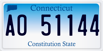 CT license plate AO51144
