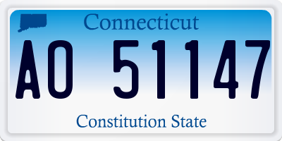 CT license plate AO51147