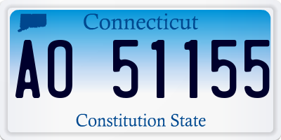 CT license plate AO51155