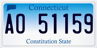 CT license plate AO51159