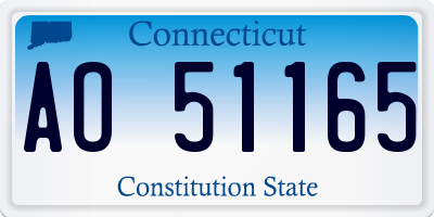 CT license plate AO51165