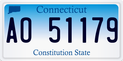 CT license plate AO51179