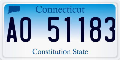 CT license plate AO51183