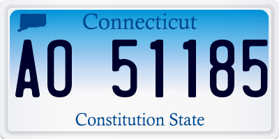 CT license plate AO51185