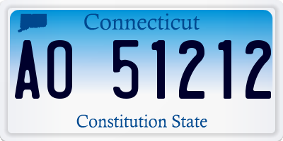 CT license plate AO51212