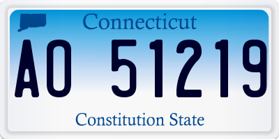 CT license plate AO51219