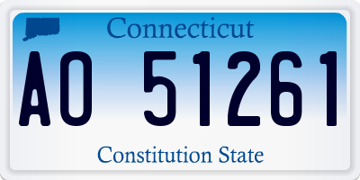 CT license plate AO51261