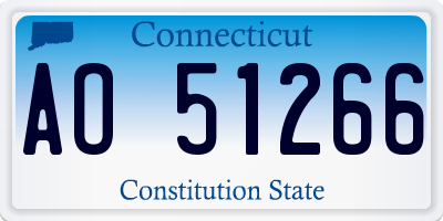 CT license plate AO51266