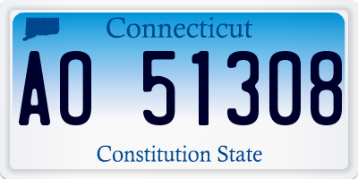 CT license plate AO51308