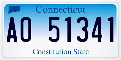 CT license plate AO51341