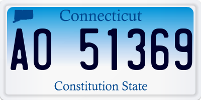 CT license plate AO51369