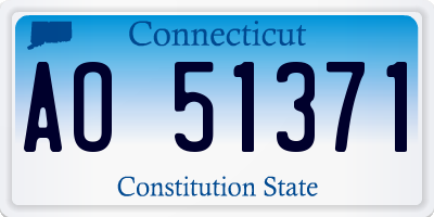 CT license plate AO51371