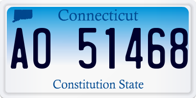 CT license plate AO51468