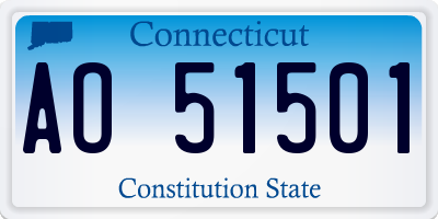 CT license plate AO51501