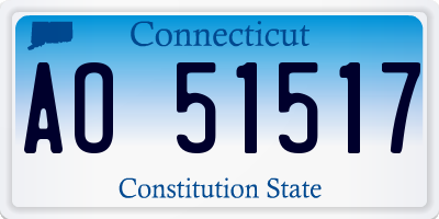 CT license plate AO51517