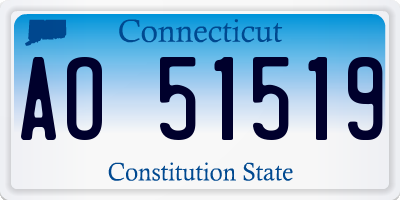 CT license plate AO51519
