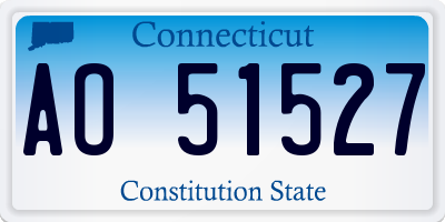 CT license plate AO51527