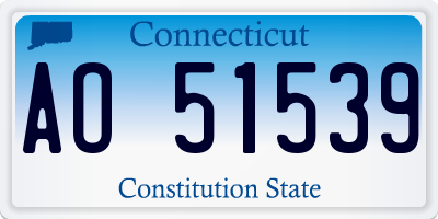 CT license plate AO51539