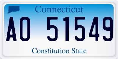 CT license plate AO51549