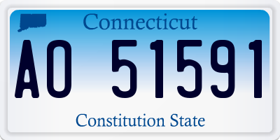 CT license plate AO51591