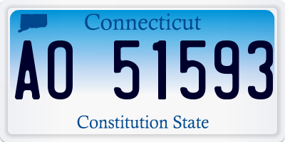 CT license plate AO51593