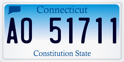 CT license plate AO51711