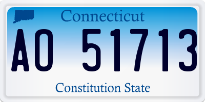 CT license plate AO51713