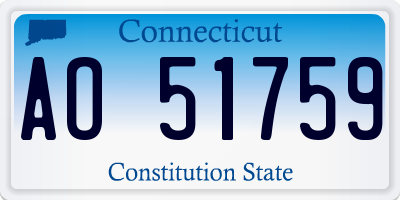 CT license plate AO51759