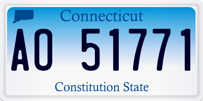 CT license plate AO51771