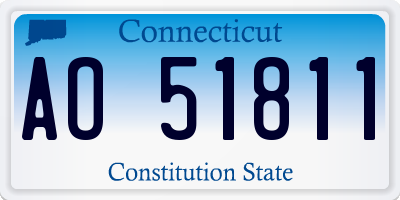 CT license plate AO51811