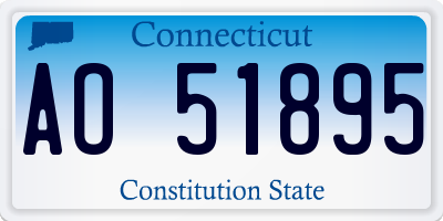CT license plate AO51895