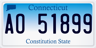 CT license plate AO51899