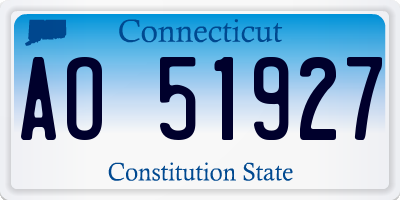 CT license plate AO51927