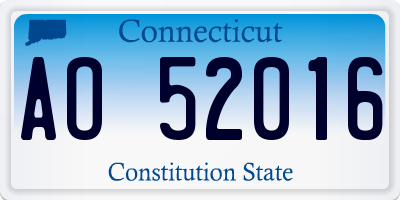 CT license plate AO52016