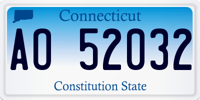 CT license plate AO52032
