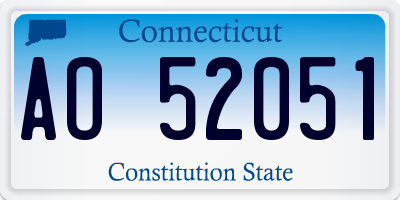 CT license plate AO52051