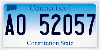 CT license plate AO52057