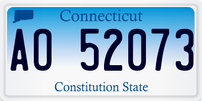 CT license plate AO52073