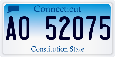 CT license plate AO52075