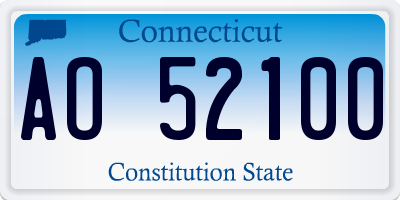 CT license plate AO52100