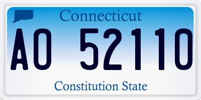 CT license plate AO52110