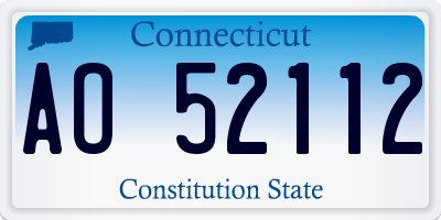 CT license plate AO52112