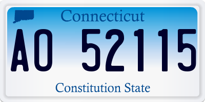 CT license plate AO52115