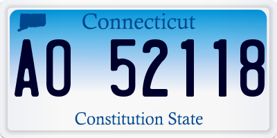 CT license plate AO52118
